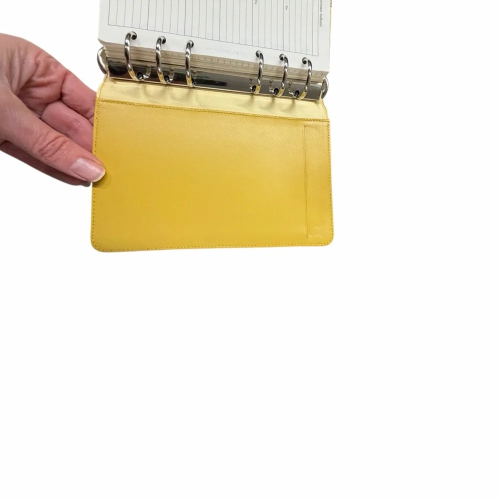 Chanel Vintage Yellow CC Logo organizer planner Book 💛Binder